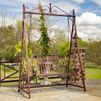 Banc-balançoire en fer Tserovani en bronze - 57,5x35x91