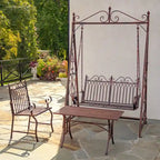Banc-balançoire en fer Tserovani en bronze - 57,5x35x91