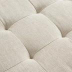 Banc de rangement capitonné en crème avec couvercle à fermeture amortie, 1 place