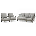 Signature Design by Ashley Visola Gray 3-Piece Outdoor Package - 80W x 33D x 37H