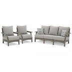 Signature Design by Ashley Visola Gray 3-Piece Outdoor Package - 80W x 33D x 37H