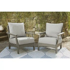 Signature Design by Ashley Visola Gris Ensemble d'extérieur 3 pièces - 80L x 33P x 37H