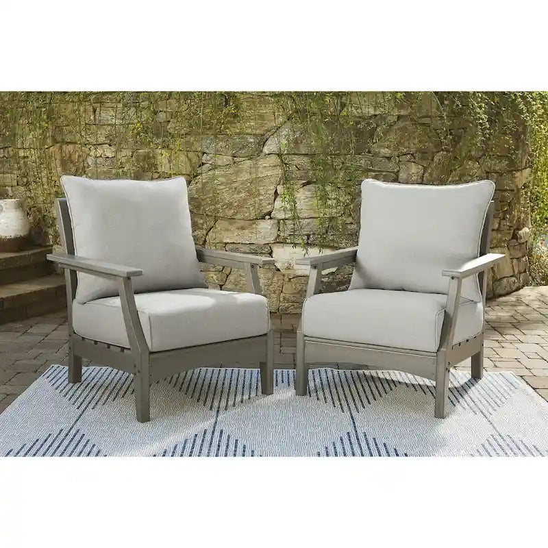 Signature Design by Ashley Visola Gris Ensemble d'extérieur 3 pièces - 80L x 33P x 37H