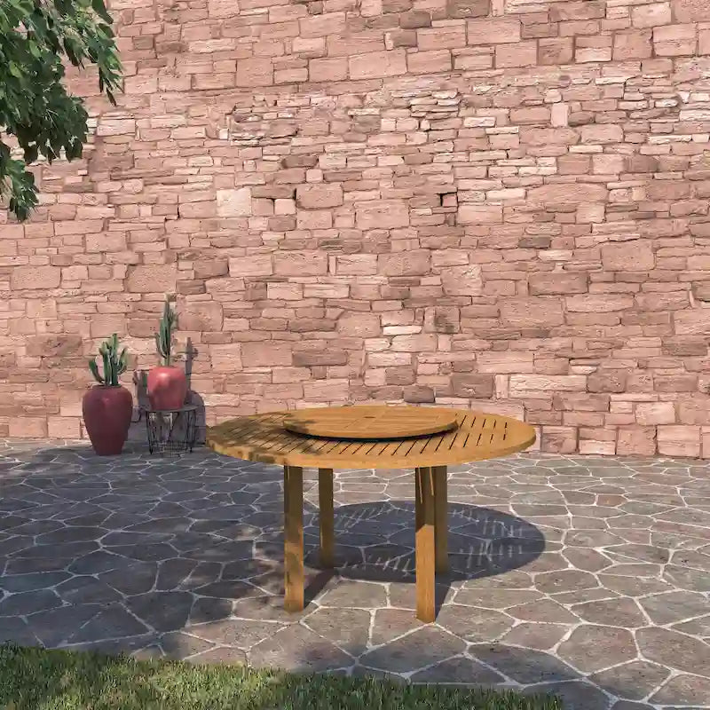 Table de salle à manger de patio Amazonia Rubi Outdoor Lazy Susan