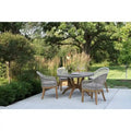 Nadine 5 pc. Teak Dining Set with Rope Chairs