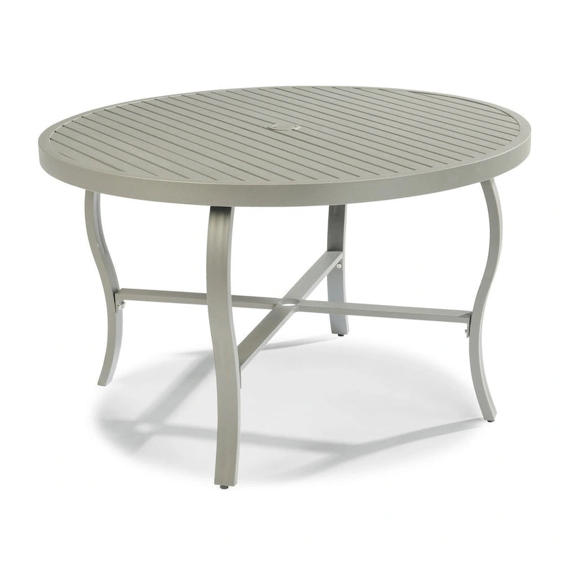 Ensemble de salle à manger d'extérieur 5 pièces en aluminium gris Captiva - 122 x 74 x 122