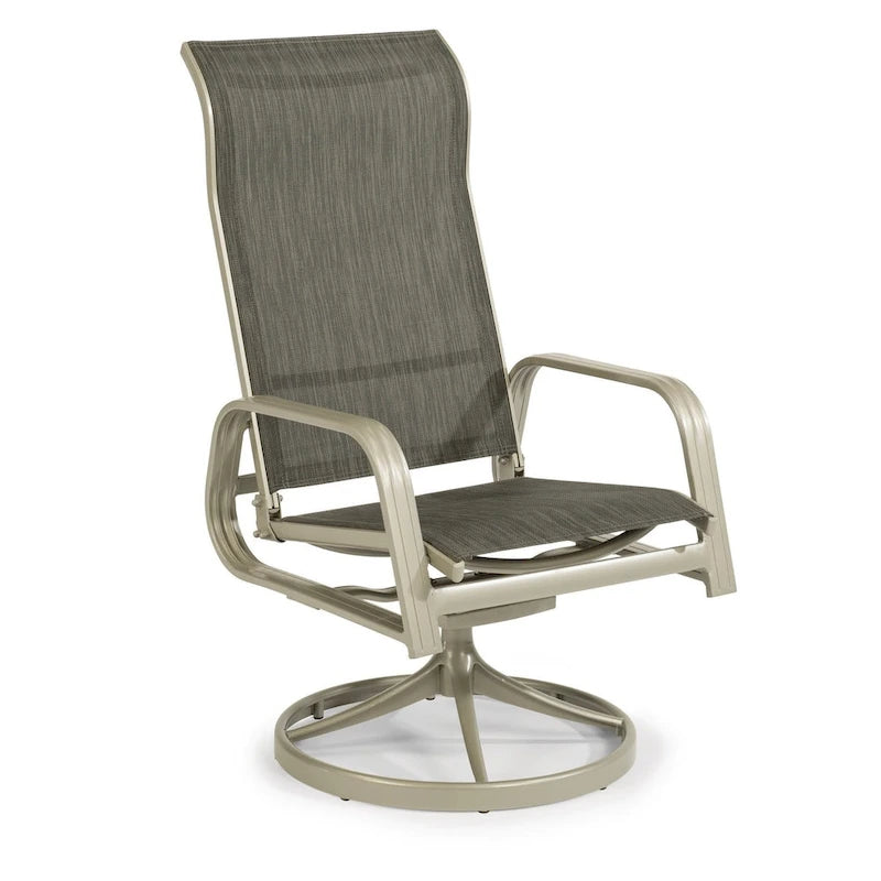 Ensemble de salle à manger d'extérieur 5 pièces en aluminium gris Captiva - 122 x 74 x 122
