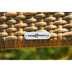 Ensemble de repas d'extérieur Maracay Tree Bark avec chaises empilables (9 pièces)