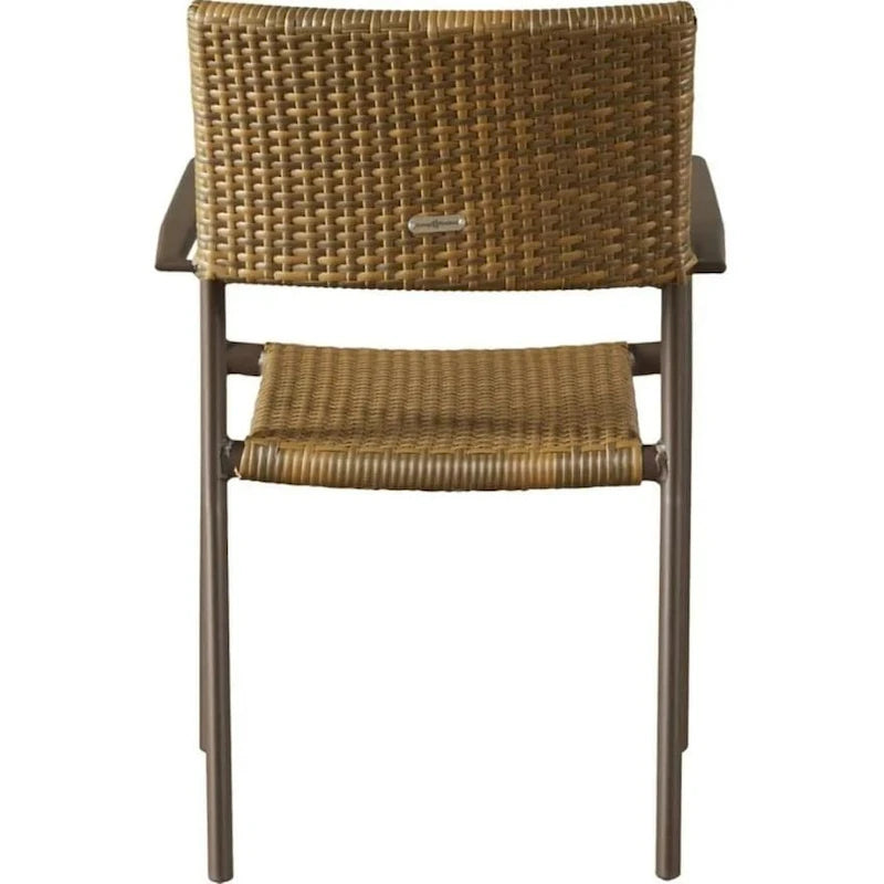 Ensemble de repas d'extérieur Maracay Tree Bark avec chaises empilables (9 pièces)