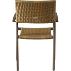 Ensemble de repas d'extérieur Maracay Tree Bark avec chaises empilables (9 pièces)