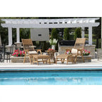 2 chaises longues Samera Teak & Bohemian Basket