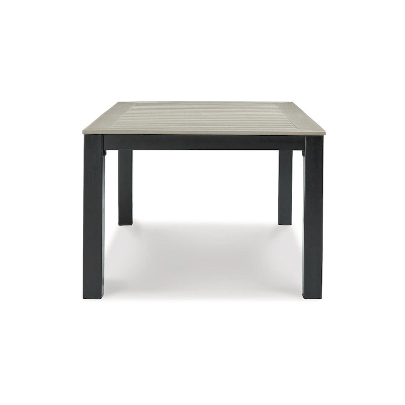 Signature Design by Ashley Table à manger d'extérieur Mount Valley noire/beige avec option parasol - 72 larg. x 42 prof. x 29 haut.