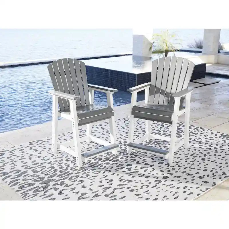 Tabouret de bar d'extérieur hauteur comptoir Ashley Eisely (Lot de 2)