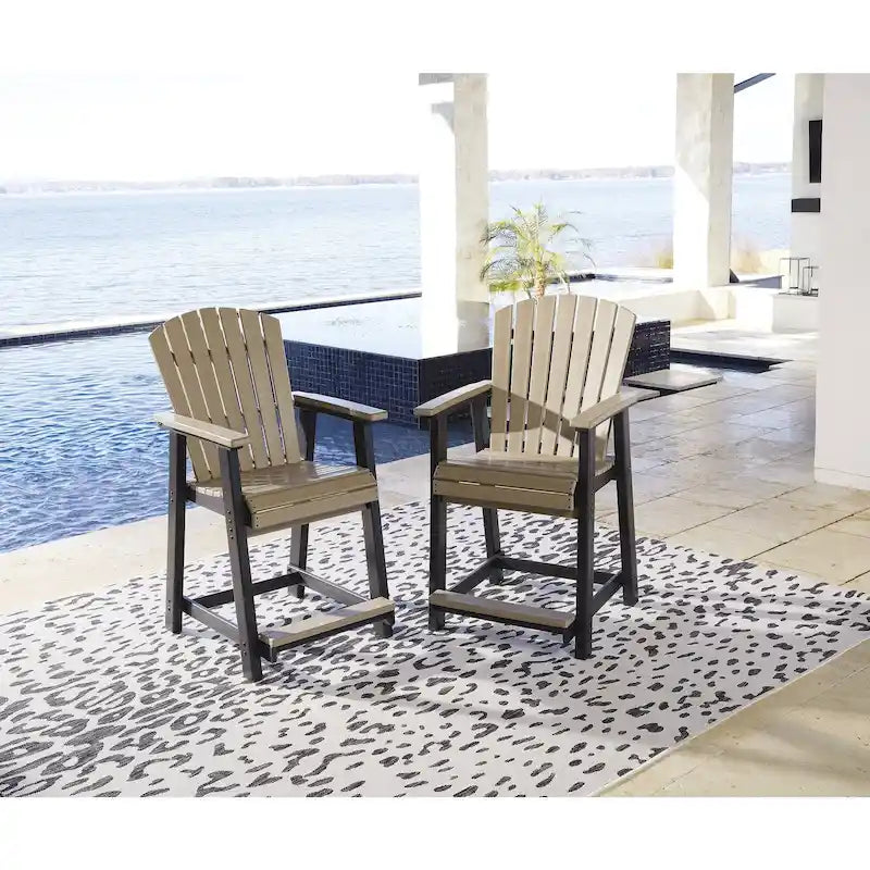 Tabouret de bar d'extérieur hauteur comptoir Ashley Eisely (Lot de 2)