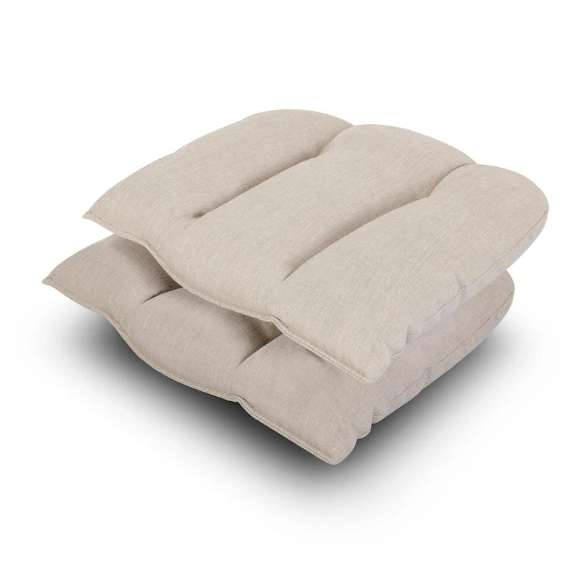 Chaises de salle à manger Nuu Garden 6 places en aluminium et corde avec coussins - Taupe