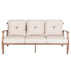 Ensemble de conversation d'extérieur 4 pièces avec coussins, structure en aluminium, beige