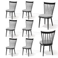 Chaises de salle à manger sans accoudoirs en aluminium avec coussin pour terrasse extérieure/cuisine – Voir photo