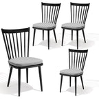 Chaises de salle à manger sans accoudoirs en aluminium avec coussin pour terrasse extérieure/cuisine – Voir photo