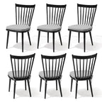 Chaises de salle à manger sans accoudoirs en aluminium avec coussin pour terrasse extérieure/cuisine – Voir photo