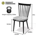 Chaises de salle à manger sans accoudoirs en aluminium avec coussin pour terrasse extérieure/cuisine – Voir photo