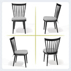 Chaises de salle à manger sans accoudoirs en aluminium avec coussin pour terrasse extérieure/cuisine – Voir photo