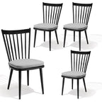 Chaises de salle à manger sans accoudoirs en aluminium avec coussin pour terrasse extérieure/cuisine – Voir photo