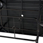 Table à manger Clihome 82/60 po. L en acier et aluminium avec trou pour parasol