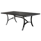 Table à manger Clihome 82/60 po. L en acier et aluminium avec trou pour parasol