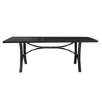 Table à manger Clihome 82/60 po. L en acier et aluminium avec trou pour parasol