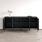 Buffet moderne en teck/cachemire/noir mat