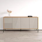 Buffet moderne en teck/cachemire/noir mat
