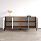 Buffet moderne en teck/cachemire/noir mat