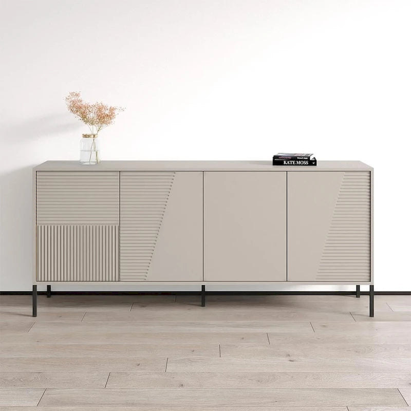 Buffet moderne en teck/cachemire/noir mat