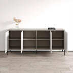 Buffet moderne en teck/cachemire/noir mat