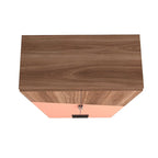 Meuble haut Mid-Century Blanc/Rose/Noir avec 6 étagères et 2 tiroirs