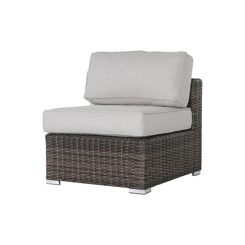 Ensemble de 4 sièges avec coussins en osier/rotin LSI