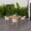 Ensemble de salle à manger d'extérieur Amazonia Rubi Lazy Susan en bois