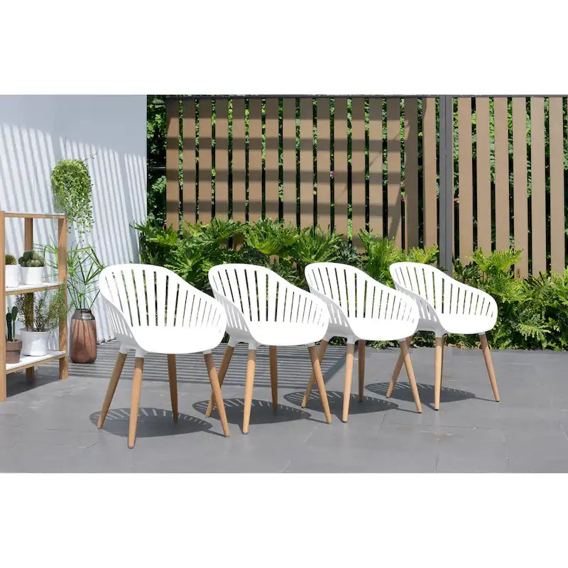 Ensemble de salle à manger d'extérieur Amazonia Rubi Lazy Susan en bois