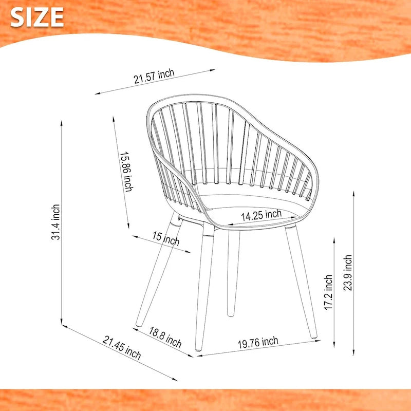 Ensemble de salle à manger d'extérieur Amazonia Rubi Lazy Susan en bois