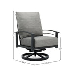Fauteuil de jardin pivotant et à bascule Stanford Sunbrella à dossier haut