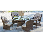 Ensemble de salle à manger d'extérieur 5 pièces Moda Wicker avec coussins