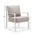 Chaise longue Aspen de qualité complexe Sunbrella pour l'extérieur