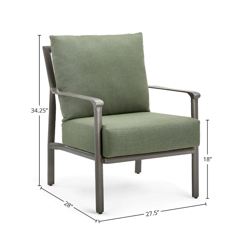 Chaise longue Aspen de qualité complexe Sunbrella pour l'extérieur