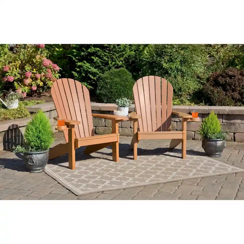 Ensemble de chaises Adirondack doubles en polyéthylène