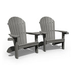 Ensemble de chaises Adirondack doubles en polyéthylène
