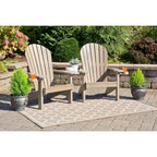 Ensemble de chaises Adirondack doubles en polyéthylène