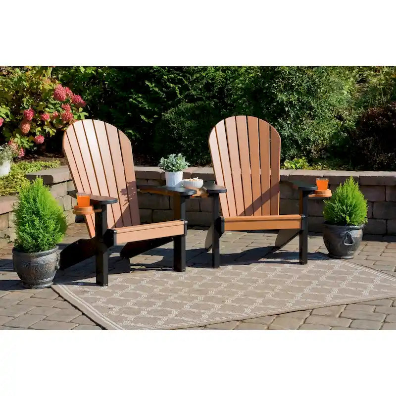 Ensemble de chaises Adirondack doubles en polyéthylène