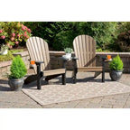 Ensemble de chaises Adirondack doubles en polyéthylène