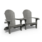 Ensemble de chaises Adirondack doubles en polyéthylène