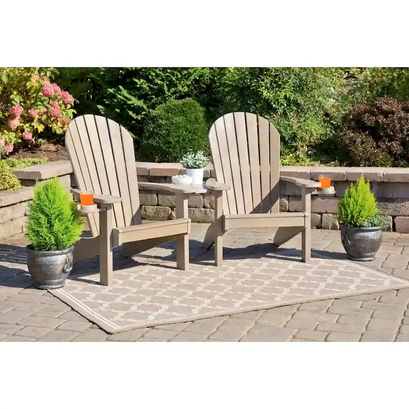 Ensemble de chaises Adirondack doubles en polyéthylène